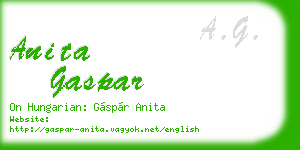 anita gaspar business card