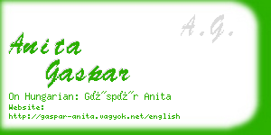 anita gaspar business card
